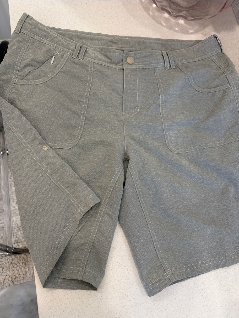 The North Face Women's Athletic Shorts in Heathered Sage Green